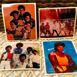 Vintage 1984 Jackson 5 Kellogg's Cereal Stickers